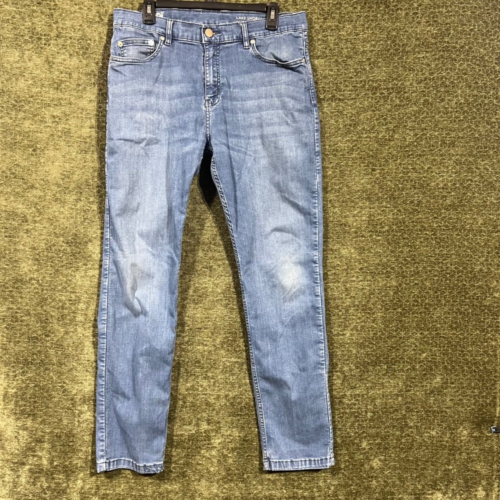 Mugsy Lake Shores Jeans Mens 36x32 Blue Slim Fit Denim FLX3NLA